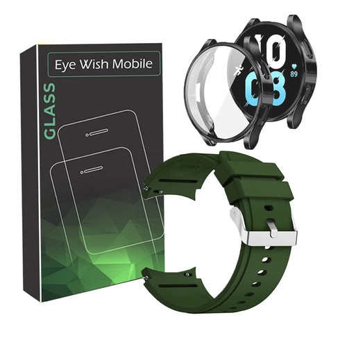 خرید بند آی ویش مدل SILIC_4 مناسب برای ساعت هوشمند سامسونگ GALAXY WATCH 6 CLASSIC 47 MM به همراه کاور بامپر و محافظ صفحه نمایش با کیفیت عالی از EYEWISH