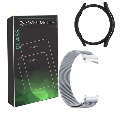 خرید بند آی ویش مدل MILAN_4 مناسب برای ساعت هوشمند سامسونگ GALAXY WATCH 6 CLASSIC 47 MM به همراه کاور بامپر با کیفیت عالی از EYEWISH