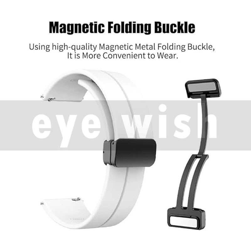 خرید بند آی ویش مدل مگنتی مناسب برای ساعت هوشمند سامسونگ 20 میلی متری Galaxy Watch Gear S2 / Gear S3 / Gear Sport / Active / Active2 با کیفیت عالی از EYEWISH