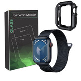 خرید بند آی ویش مدل milan-lux مناسب برای اپل واچ سری se/1/2/3/4/5/6/7/8/9/se2021/se2023/se aluminum سایز 38 / 40 / 41 میلی متر به همراه کاور با کیفیت عالی از EYEWISH