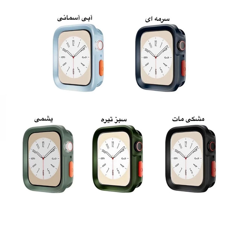 خرید کاور آی ویش مدل Difender magnet مناسب برای اپل واچ سری se/1/2/3/4/5/6/7/8/9/se2021/se2023/seAluminum سایز 38 میلی متر به همراه بند با کیفیت عالی از EYEWISH