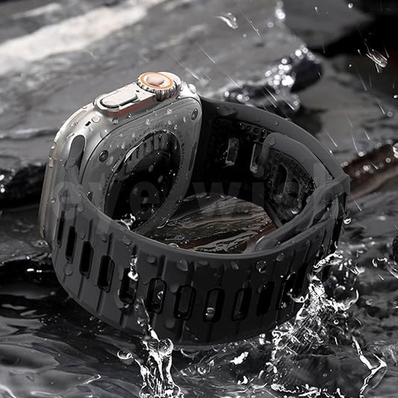 بند آی ویش مدل spigen sport lux مناسب برای اپل واچ اولترا 49 میلی متر به همراه کاور بامپر