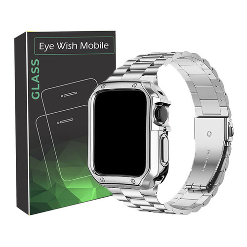 خرید بند آی ویش مدل 3bead-lux مناسب برای اپل واچ سری se/1/2/3/4/5/6/7/8/9/se2021/se2023/se aluminum سایز 44 میلی متر به همراه کاور با کیفیت عالی از EYEWISH