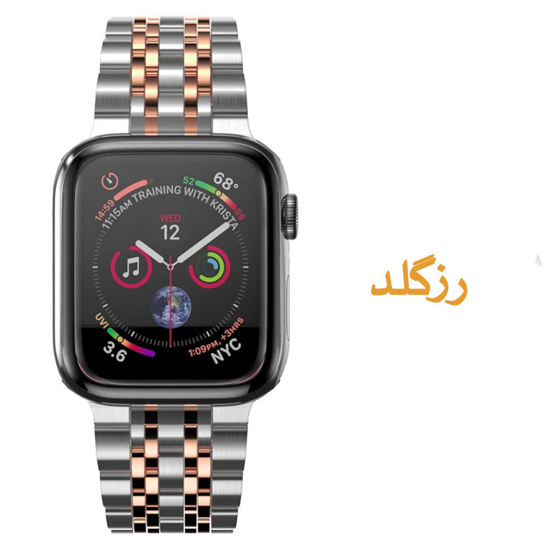 بند آی ویش مدل 7bead dual color مناسب برای اپل واچ سری se/1/2/3/4/5/6/7/8/9/se2021/se2023/seAluminum سایز 38 / 40 / 41 میلی متر