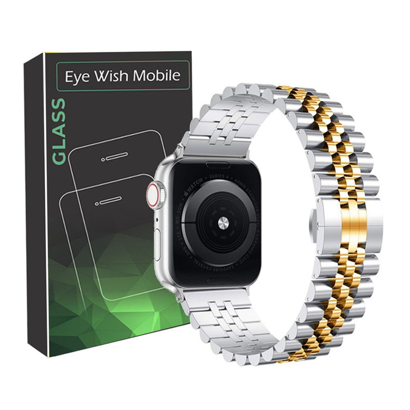 خرید بند آی ویش مدل 5bead dual color مناسب برای اپل واچ سری se/1/2/3/4/5/6/7/8/9/se2021/se2023/seAluminum سایز 42 میلی متر با کیفیت عالی از EYEWISH