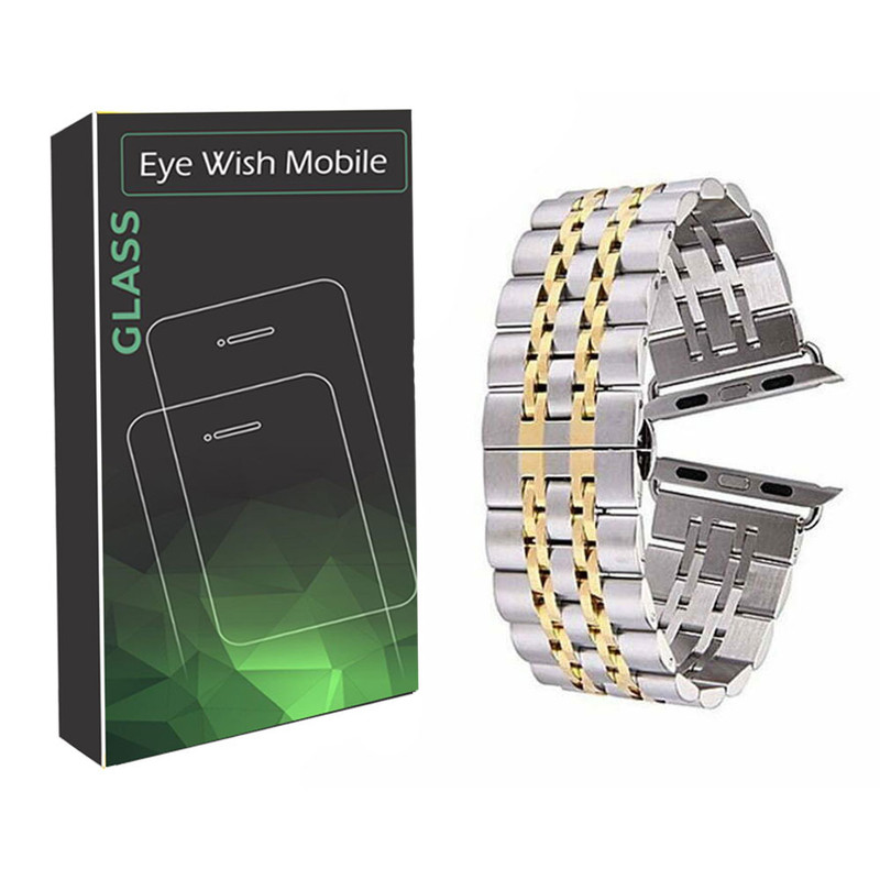 خرید بند آی ویش مدل 7bead dual color مناسب برای اپل واچ سری se/1/2/3/4/5/6/7/8/9/se2021/se2023/seAluminum  سایز 40 میلی متر با کیفیت عالی از EYEWISH