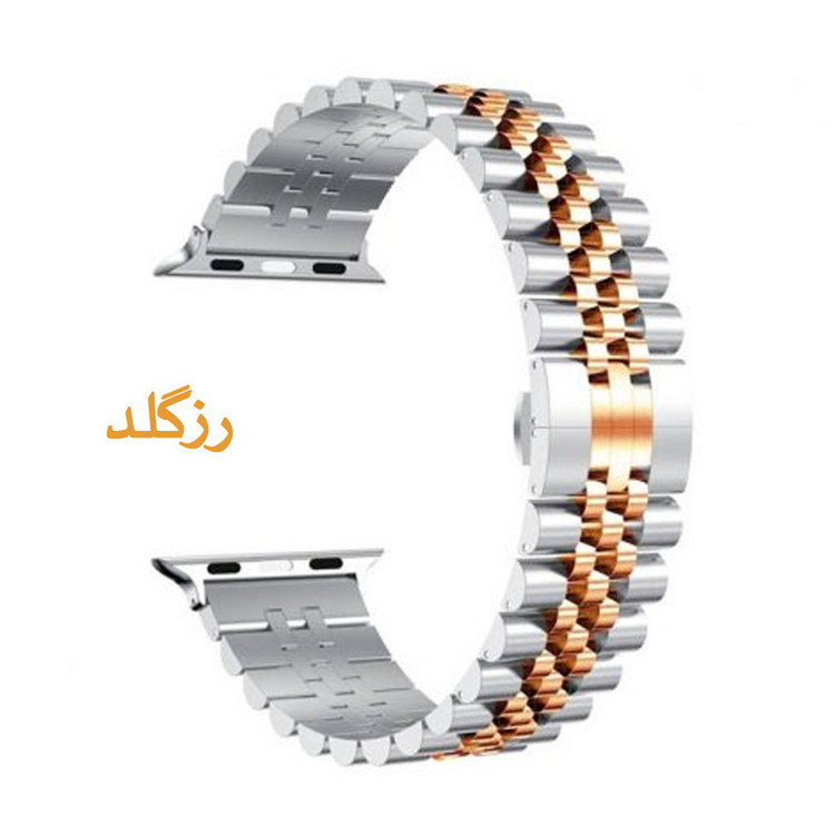 بند آی ویش مدل 5bead dual color مناسب برای اپل واچ سری se/1/2/3/4/5/6/7/8/9/se2021/se2023/seAluminum سایز 38 میلی متر