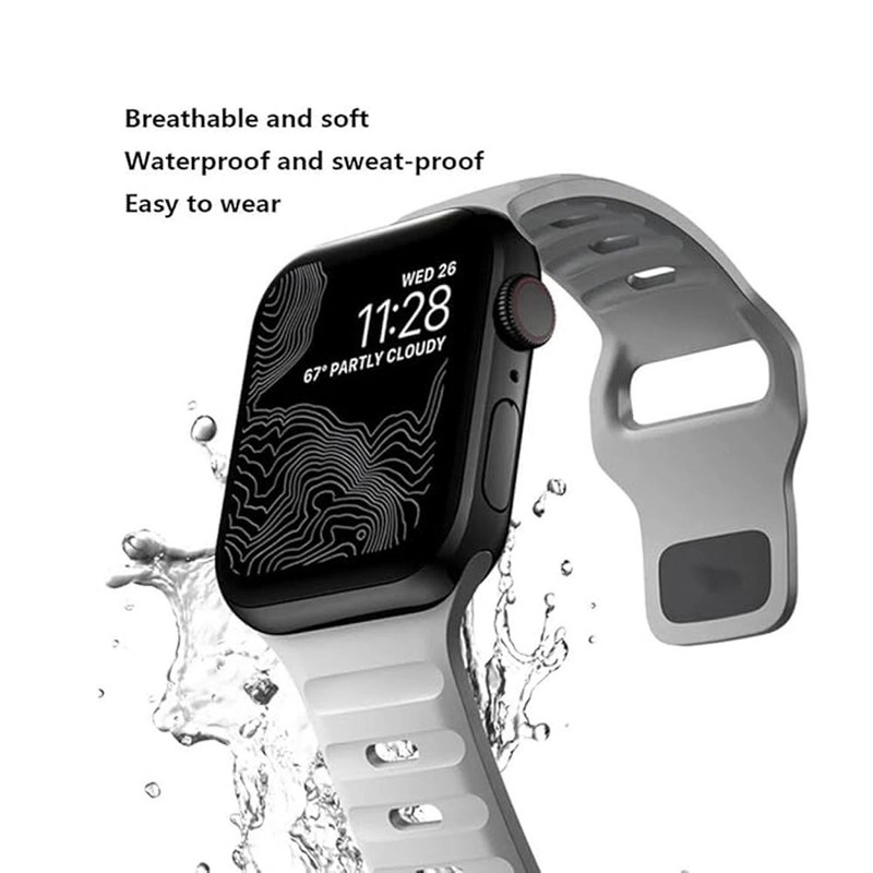 بند آی ویش مدل 1-SPIGEN SPORT مناسب برای اپل واچ سری SE/1/2/3/4/5/6/7/8/9/SE2021/SE2023/se ALUMINUM سایز 45 میلی متر