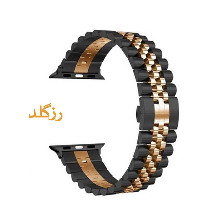 بند آی ویش مدل 5bead dc-black مناسب برای اپل واچ سری se/1/2/3/4/5/6/7/8/9/se2021/se2023/seAluminum سایز 38 میلی متر