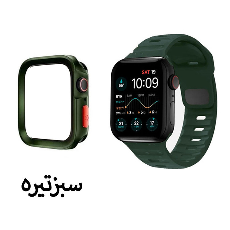 بند آی ویش مدل spigen sport-difen مناسب برای اپل واچ سری se/1/2/3/4/5/6/7/8/9/se2021/se2023/se aluminum سایز 40 میلی متر به همراه کاور دیفندر