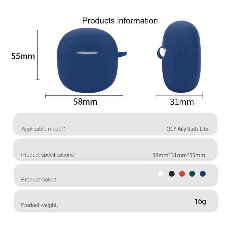 کاور آی ویش مدل Silicone-Type مناسب برای کیس هدفون بی سیم کیو سی وای QCY AilyBuds Lite