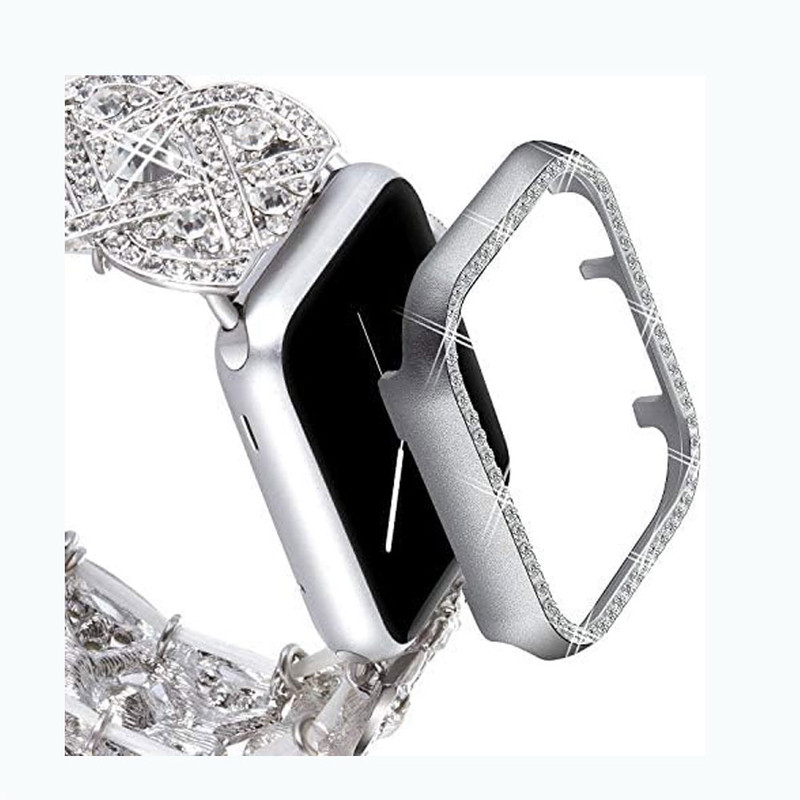 کاور آی ویش مدل Diamond bumper مناسب برای اپل واچ سری se/1/2/3/4/5/6/7/8/9/se2021/se2023/seAluminum سایز 44 میلی متر
