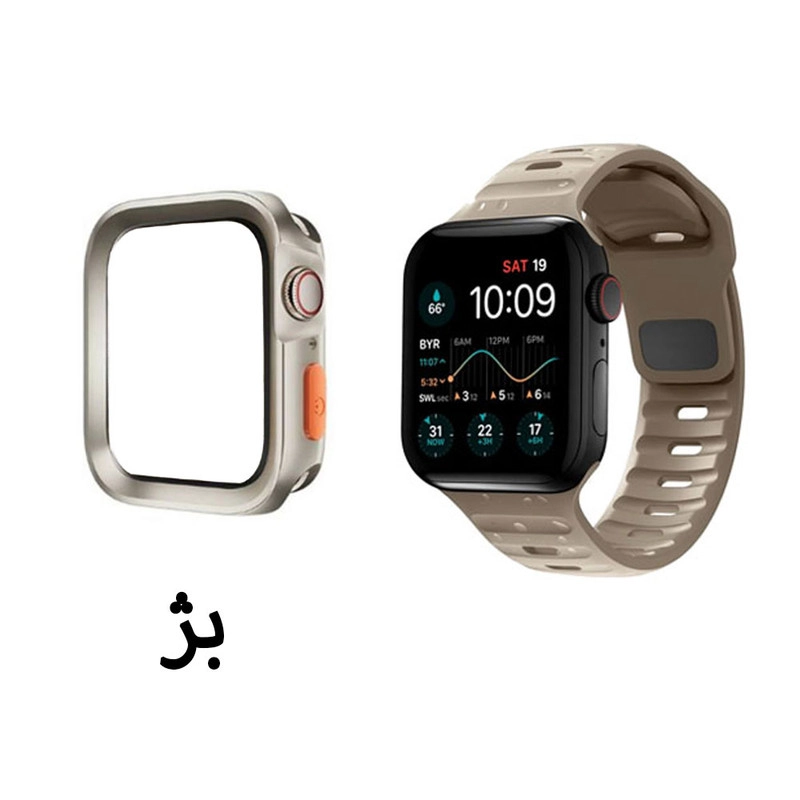 خرید بند آی ویش مدل spigen sport-difen مناسب برای اپل واچ سری se/1/2/3/4/5/6/7/8/9/se2021/se2023/se aluminum سایز 42 / 44 / 45 میلی متر به همراه کاور دیفندر با کیفیت عالی از EYEWISH