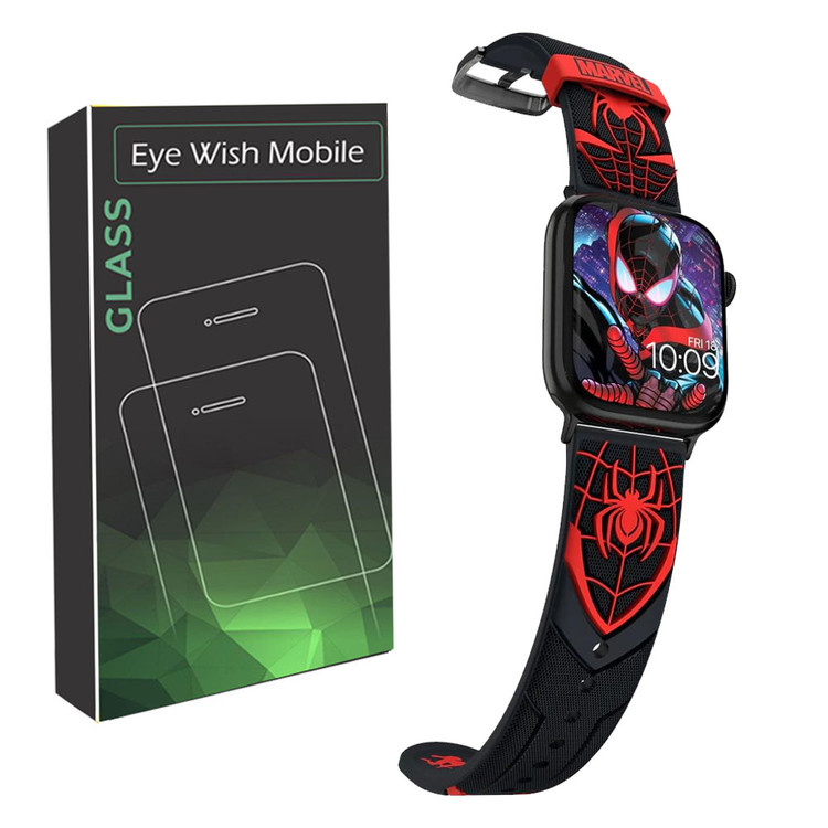 خرید بند آی ویش مدل مرد عنکبوتی Spider Man مناسب برای تمامی سری های اپل واچ سایز 42/44/45/46/49 میلی متری با کیفیت عالی از EYEWISH