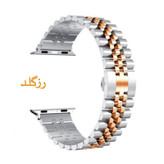 بند آی ویش مدل 5bead dual color مناسب برای اپل واچ سری se/1/2/3/4/5/6/7/8/9/se2021/se2023/seAluminum سایز 38 / 40 / 41 میلی متر