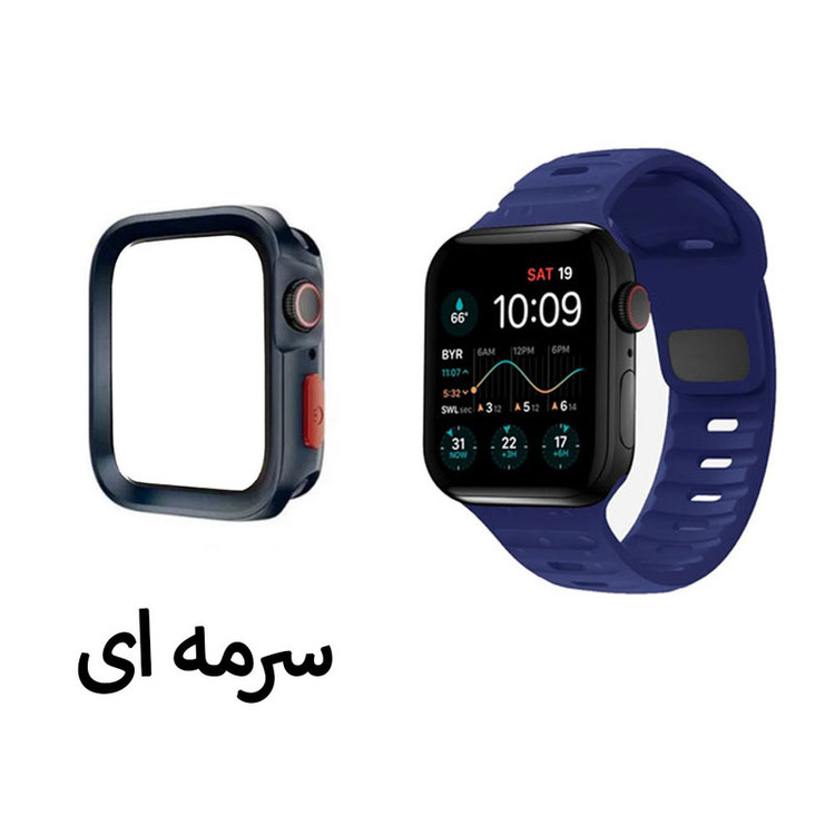 بند آی ویش مدل spigen sport-difen مناسب برای اپل واچ سری se/1/2/3/4/5/6/7/8/9/se2021/se2023/se aluminum سایز 44 میلی متر به همراه کاور دیفندر