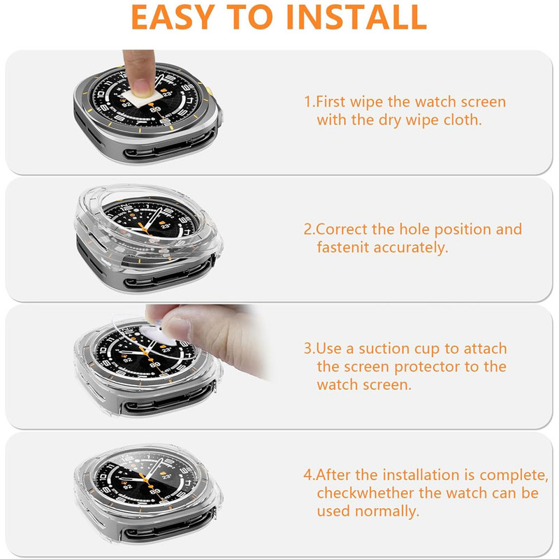 خرید کاور آی ویش مدل 7Ultra Cover  مناسب برای ساعت هوشمند سامسونگ Galaxy Watch 7 Ultra 47 mm به همراه محافظ صفحه نمایش با کیفیت عالی از EYEWISH