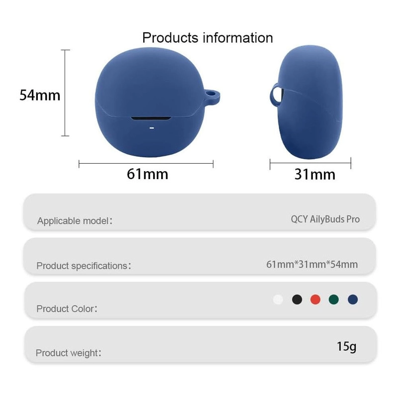 خرید کاور آی ویش مدل silicon type مناسب برای کیس هنذفری بی سیم کیو سی وای +QCY HT10 / AilyBuds Pro / Pro با کیفیت عالی از EYEWISH