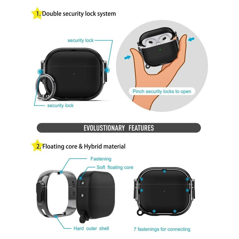 خرید کاور آی ویش مدل ST Design مناسب برای کیس اپل ایرپاد Airpod 4 ANC با کیفیت عالی از EYEWISH