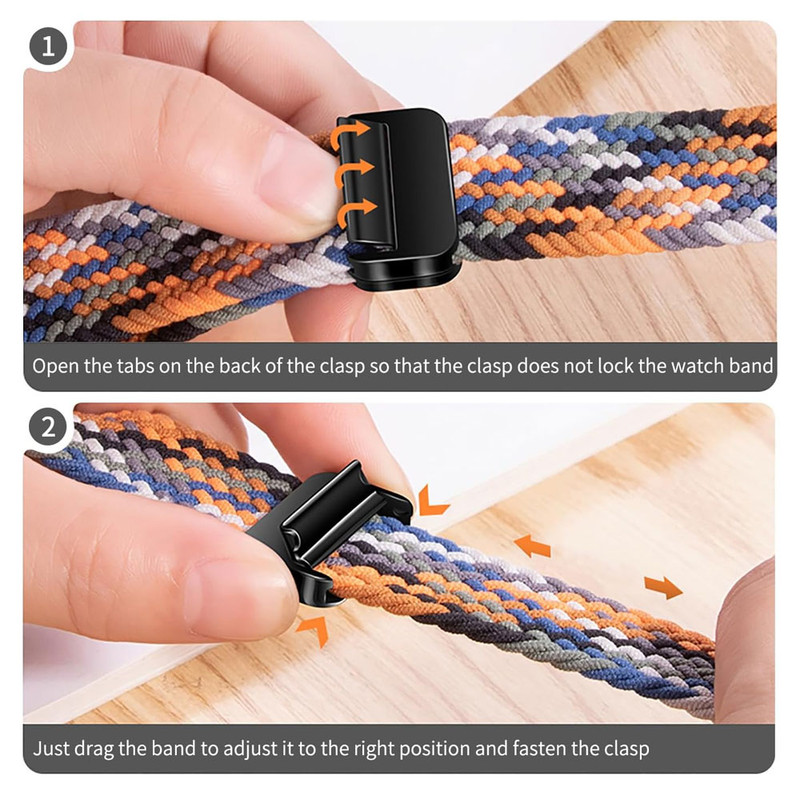 بند آی ویش مدل Braided Magntic مناسب برای اپل واچ سری Se/1/2/3/4/5/6/7/8/9/aluminumcase سایز 38 /40 / 41 میلی متری