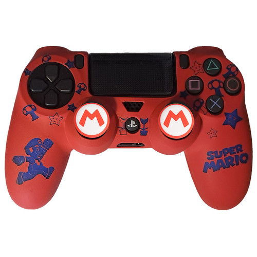 خرید محافظ دسته پلی استیشن 4 طرح ماریو مدل Super Mario PS4263 به همراه روکش آنالوگ با کیفیت عالی از EYEWISH