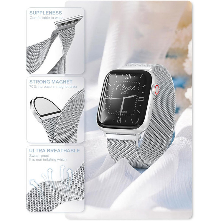 بند آی ویش مدل Milanese Loop مناسب برای اپل واچ Series 9 41 میلی متری