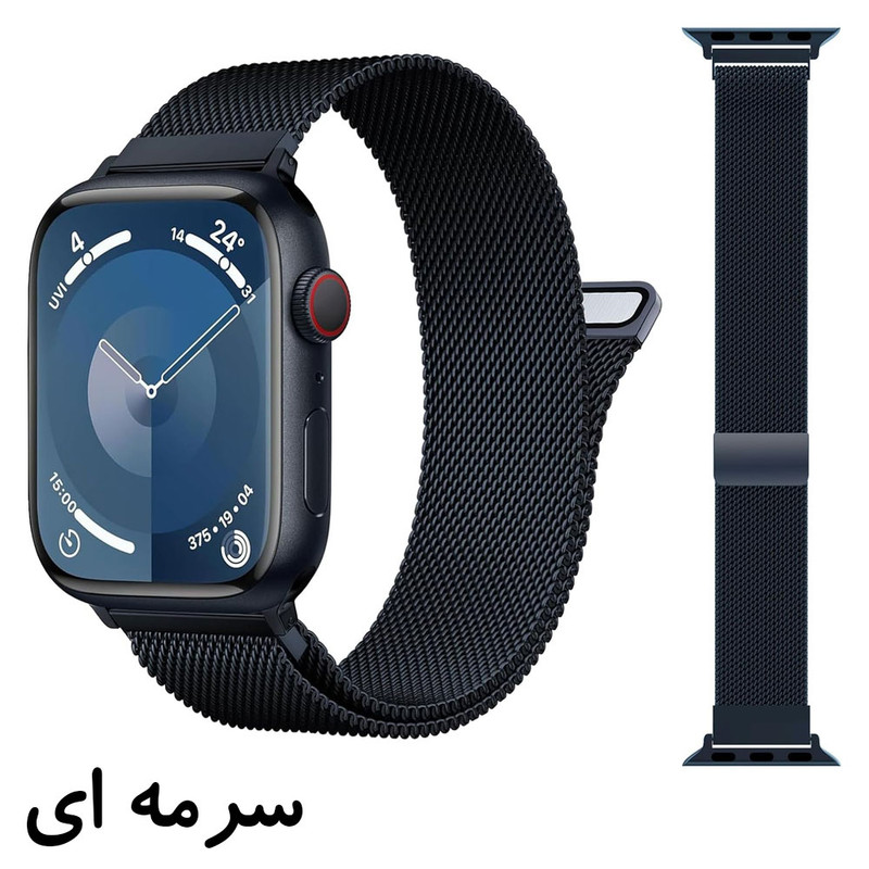 بند آی ویش مدل Milanese Loop مناسب برای اپل واچ سری 1/2/3/4/5/6/7/8/SE/ULTRA سایز 42/44/45/49 میلی متری