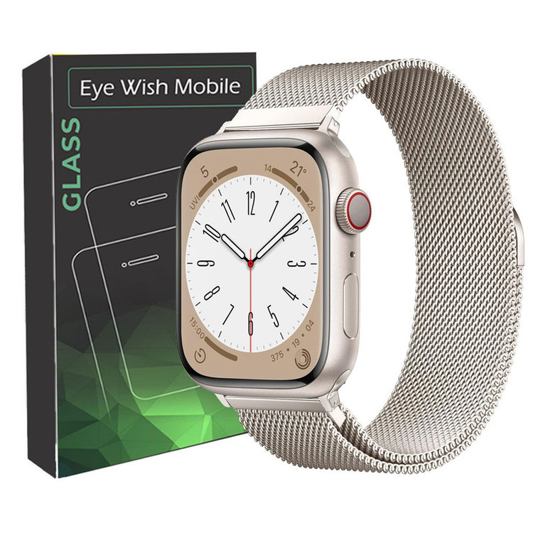 خرید بند آی ویش مدل Milanese Loop مناسب برای اپل واچ سری SE/1/2/3/4/5/6/7/8/9/ULTRA/ULTRA 2/7 ALUMINUM/8 ALUMINUM مناسب برای سایز 42 / 44 / 45 / 49 میلی متر با کیفیت عالی از EYEWISH