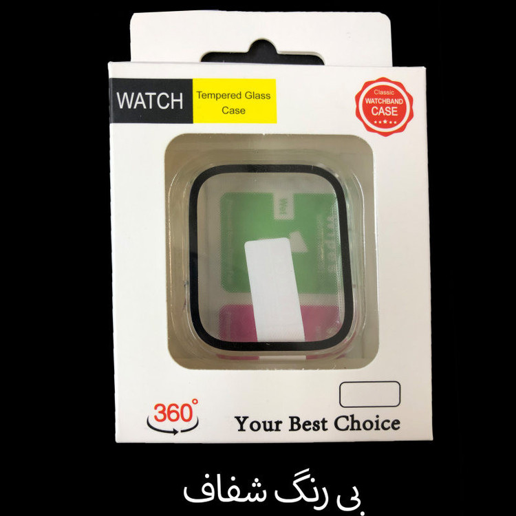 کاور مدل Tempered Glass Case مناسب برای اپل واچ سری 4/5/6/SE سایز 44 میلی متری