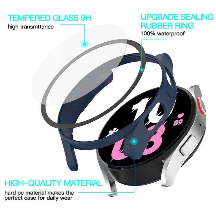 کاور مدل Tempered مناسب برای ساعت هوشمند سامسونگ Galaxy Watch 5 40mm به همراه محافظ صفحه نمایش