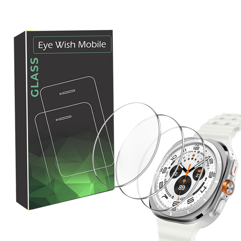 محافظ صفحه نمایش شیشه ای آی ویش مدل SH-ew مناسب برای ساعت هوشمند سامسونگ Galaxy Watch 8 Ultra 2025 بسته سه عددی