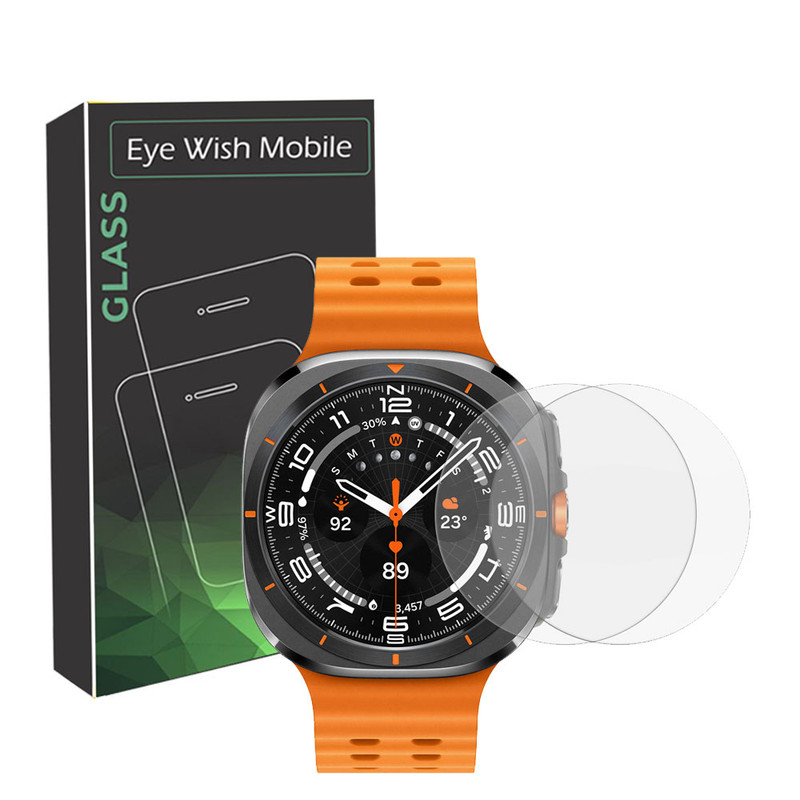 محافظ صفحه نمایش شیشه ای آی ویش مدل SH-ew مناسب برای ساعت هوشمند سامسونگ Galaxy Watch 8 Ultra 2025 بسته دو عددی