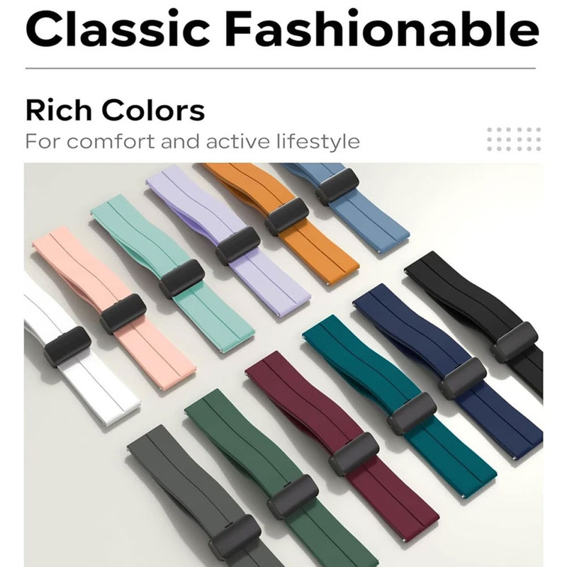 بند آی ویش مدل silicon magnet مناسب برای ساعت هوشمند ناتینگ CMF Watch Pro 2 45mm