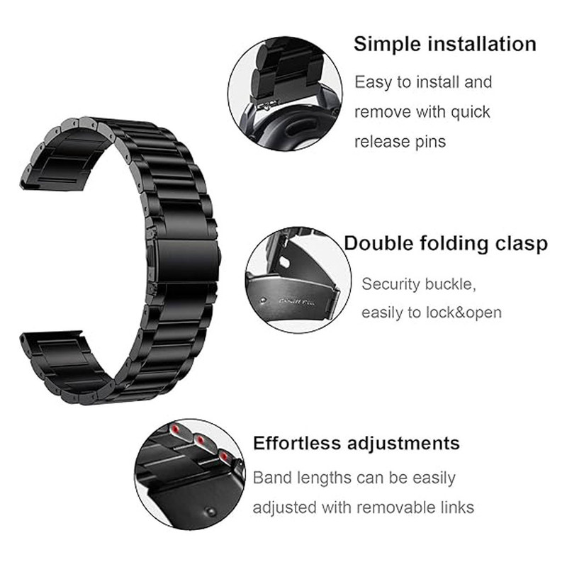 بند آی ویش مدل 3bead Loop-CR مناسب برای ساعت هوشمند هایلو Solar Plus 22mm