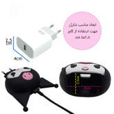 محافظ کابل رامیلا مدل Kuromi به همراه محافظ شارژر دیواری