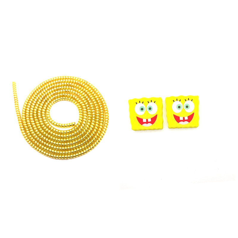 محافظ کابل شارژ و هندزفری مدل SpongeBob بسته سه عددی