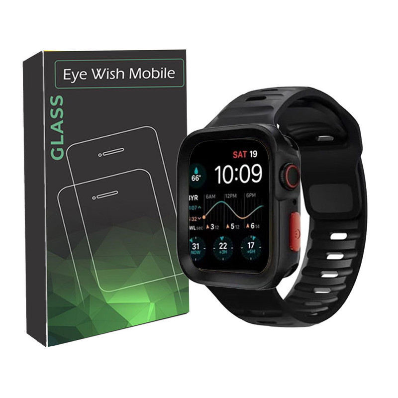 بند آی ویش مدل spigen sport-difen مناسب برای اپل واچ سری se/1/2/3/4/5/6/7/8/9/se2021/se2023/se aluminumسایز 38 / 40 / 41 میلی متر به همراه کاور دیفندر