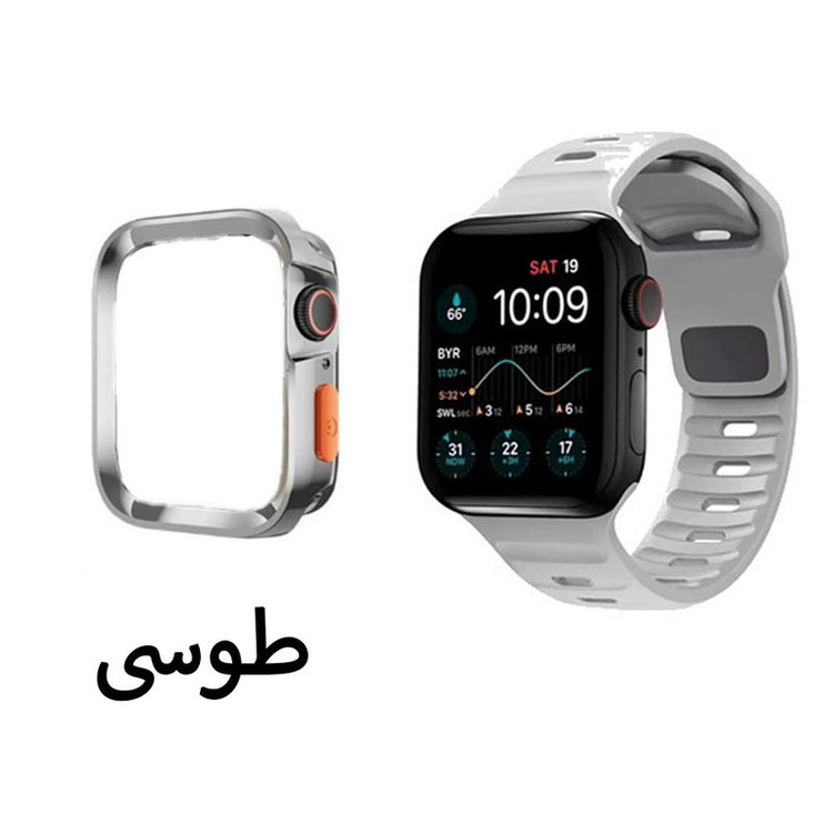 بند آی ویش مدل spigen sport-difen مناسب برای اپل واچ سری se/1/2/3/4/5/6/7/8/9/se2021/se2023/se aluminumسایز 38 / 40 / 41 میلی متر به همراه کاور دیفندر