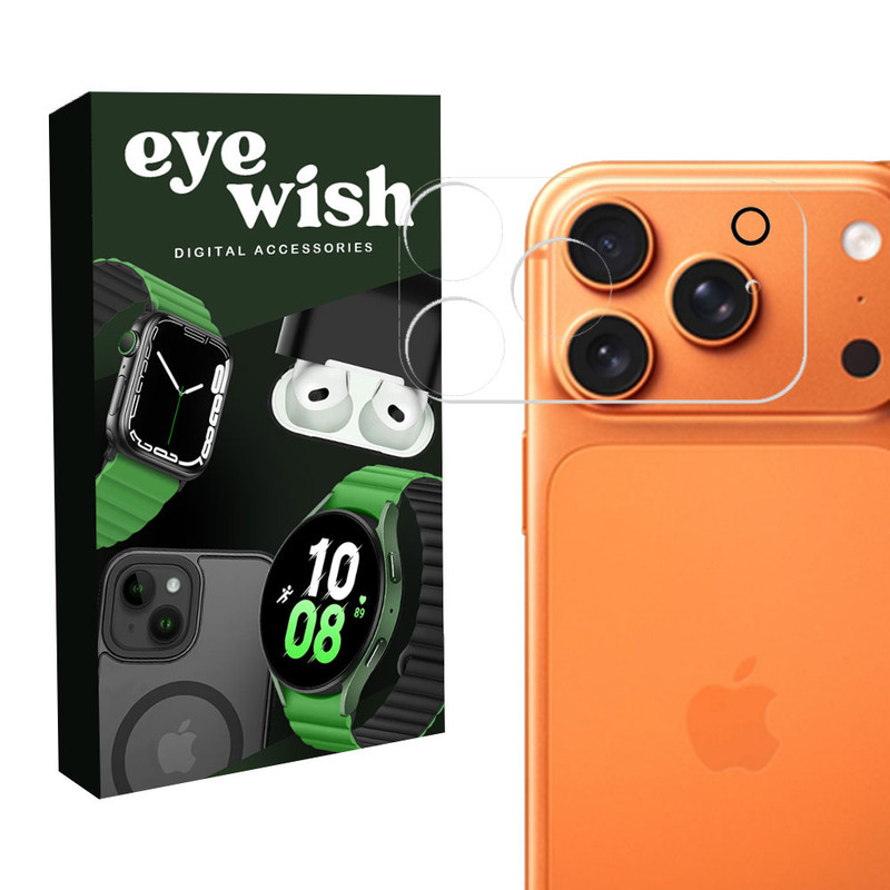 محافظ لنز دوربین شیشه ای آی ویش مدل Clear-SH4K مناسب برای گوشی موبایل اپل iphone 17 pro max