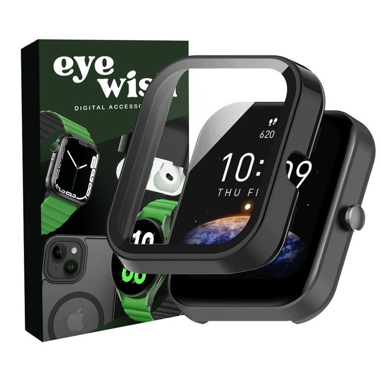 کاور به همراه گلس مدل PC مناسب برای ساعت هوشمند شیائومی آمیزفیت Amazfit Bip 3 / Bip 3 Pro