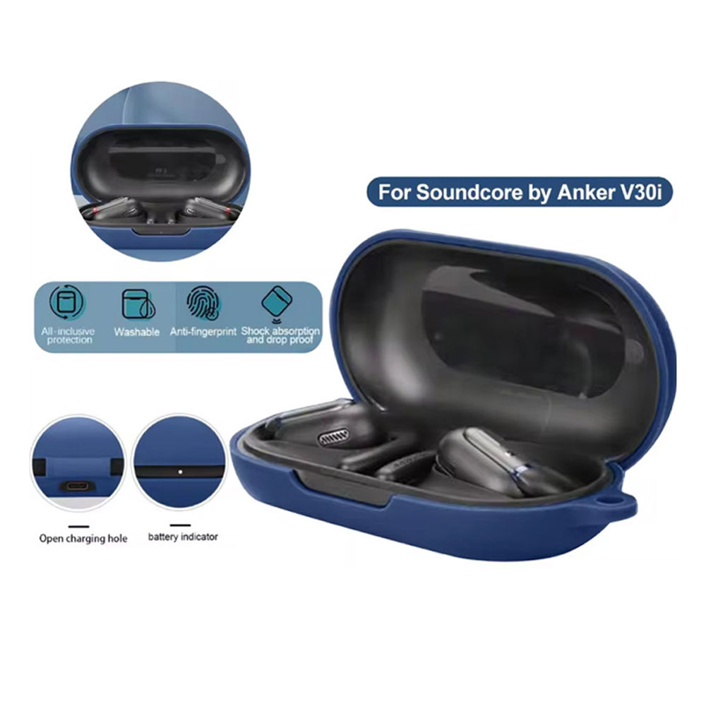 کاور کیس هدفون بی سیم ایرپاد شیائومی انکر V30i مدل Silicone Case مناسب برای Soundcore Anker V30i