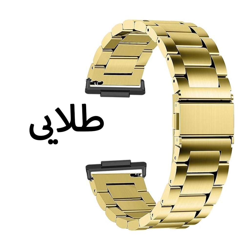 بند فلزی سه مهره ساعت هوشمند هوآوی واچ مدل 3Bead Strap مناسب برای فیت 3 / فیت 4 / فیت 4 پرو
