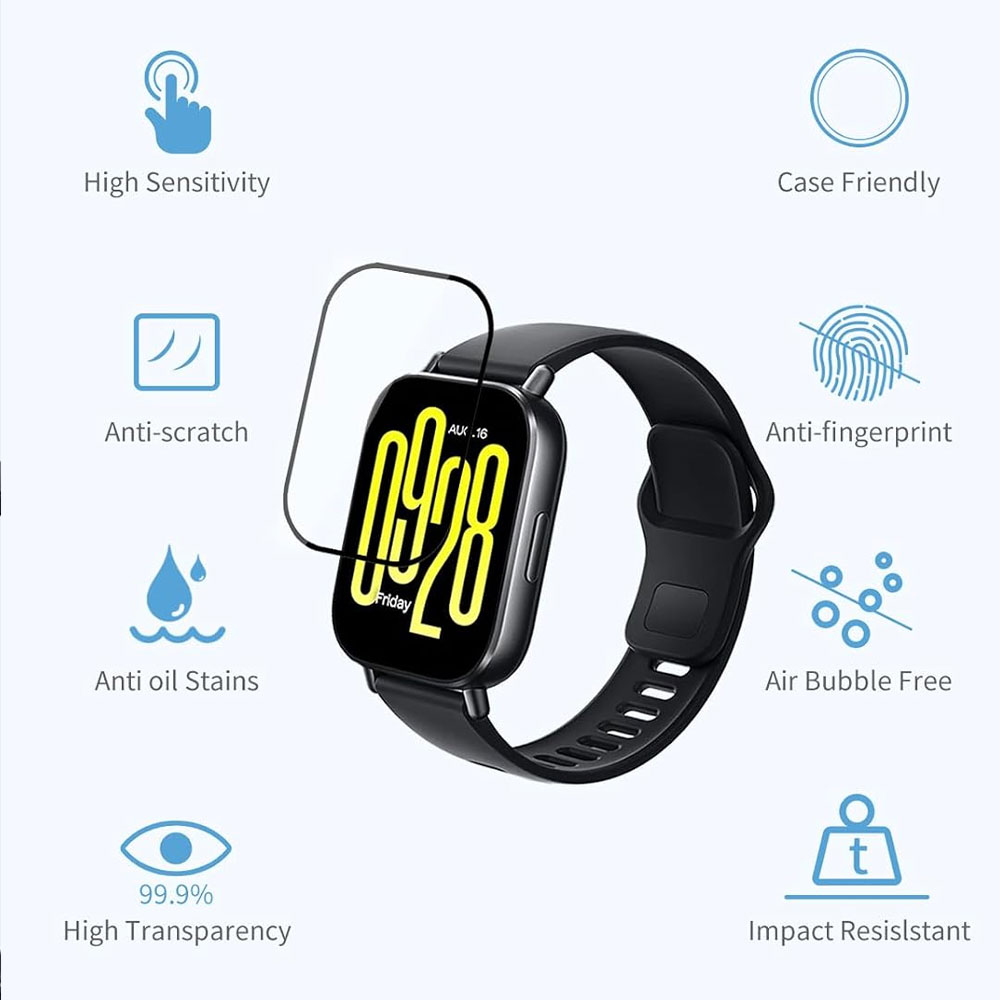 گلس ساعت هوشمند شیائومی مدل نانو مناسب برای ساعت شیائومی ردمی واچ پنج لایت Redmi Watch 5 Lite