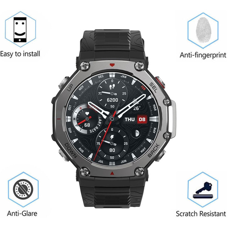 گلس ساعت شیائومی مدل شیشه ای مناسب برای ساعت شیائومی امیزفیت تی رکس سه AMAZFIT Trex 3