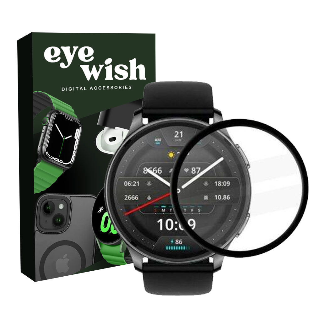 گلس ساعت شیائومی مدل شیشه ای مناسب برای ساعت شیائومی امیزفیت پاپ AMAZFIT POP 3R
