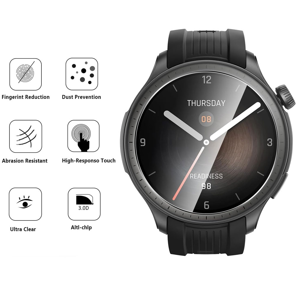 گلس ساعت شیائومی مدل شیشه ای مناسب برای ساعت شیائومی امیزفیت بالانس AMAZFIT BALANCE