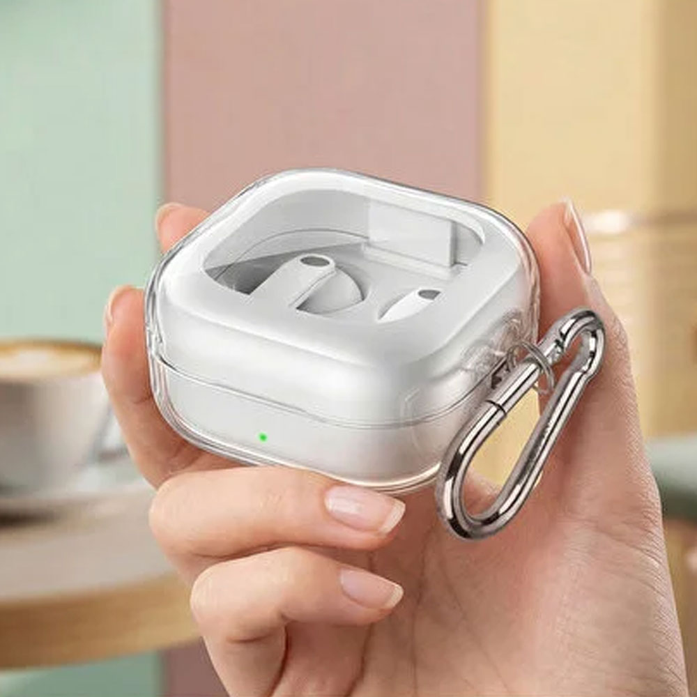 کاور مدل ژله ای شفاف مناسب برای کیس هنذفری بی سیم سامسونگ بادز چهار Galaxy Buds 4 / Buds 4 pro