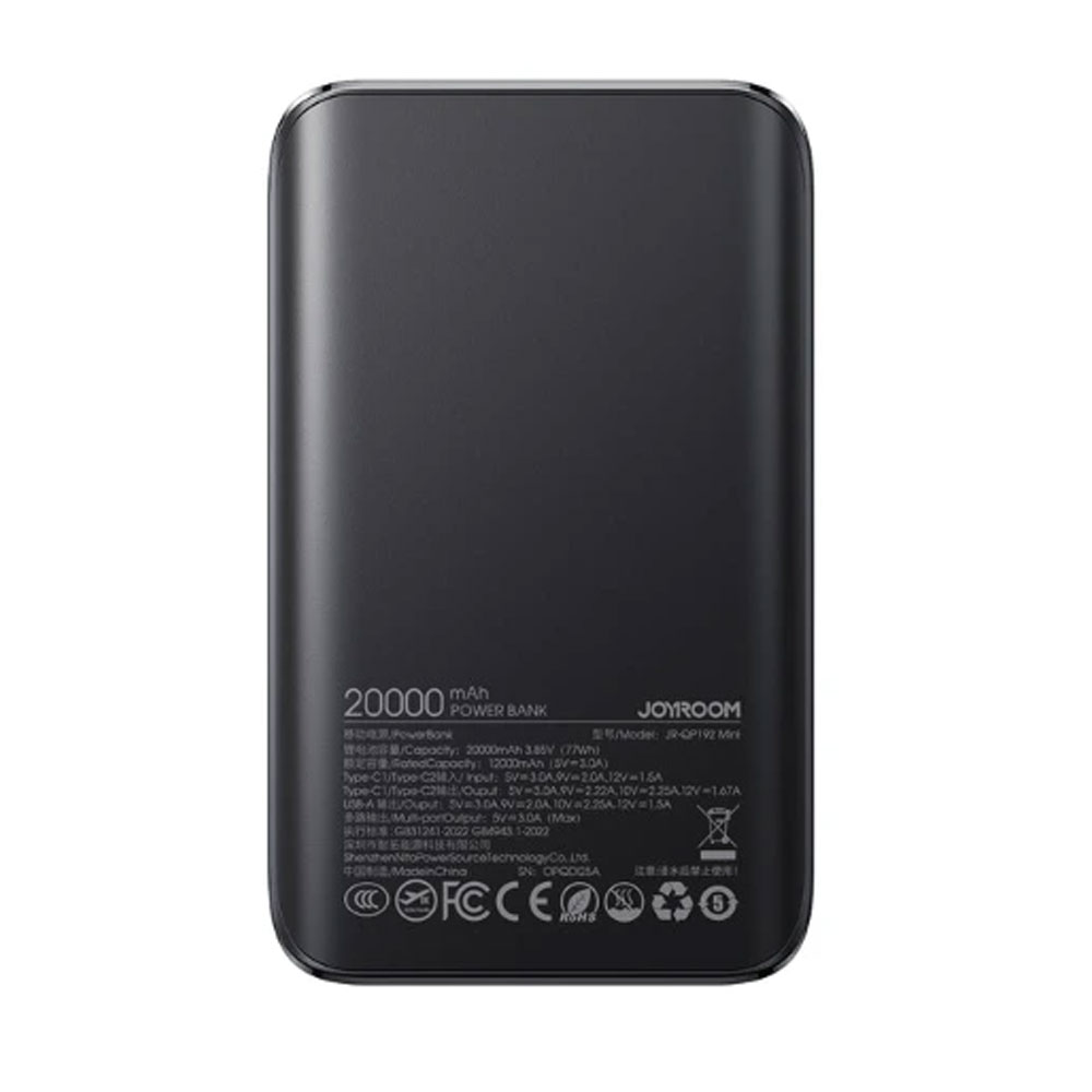 پاوربانک 22.5 وات بیست هزار 20000 جویروم JR-QP192 MINI