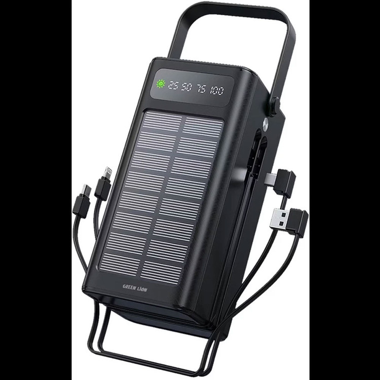 پاوربانک گرین لاین مدل GL-PX50 ظرفیت 60000 میلیآمپر ساعت به همراه پنل خورشیدی