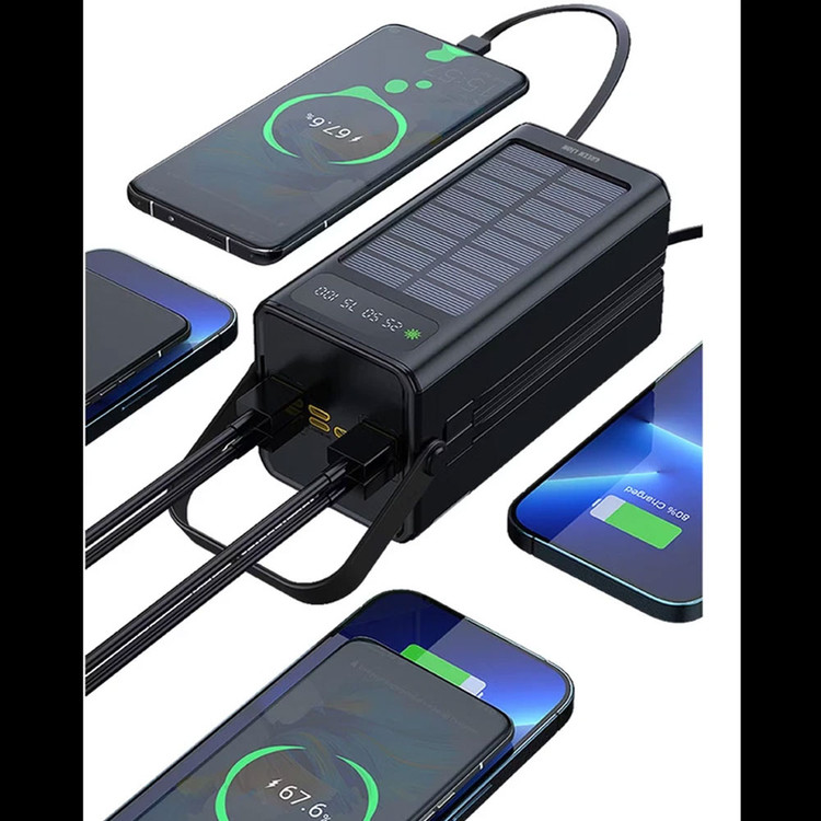 پاوربانک گرین لاین مدل GL-PX50 ظرفیت 60000 میلیآمپر ساعت به همراه پنل خورشیدی